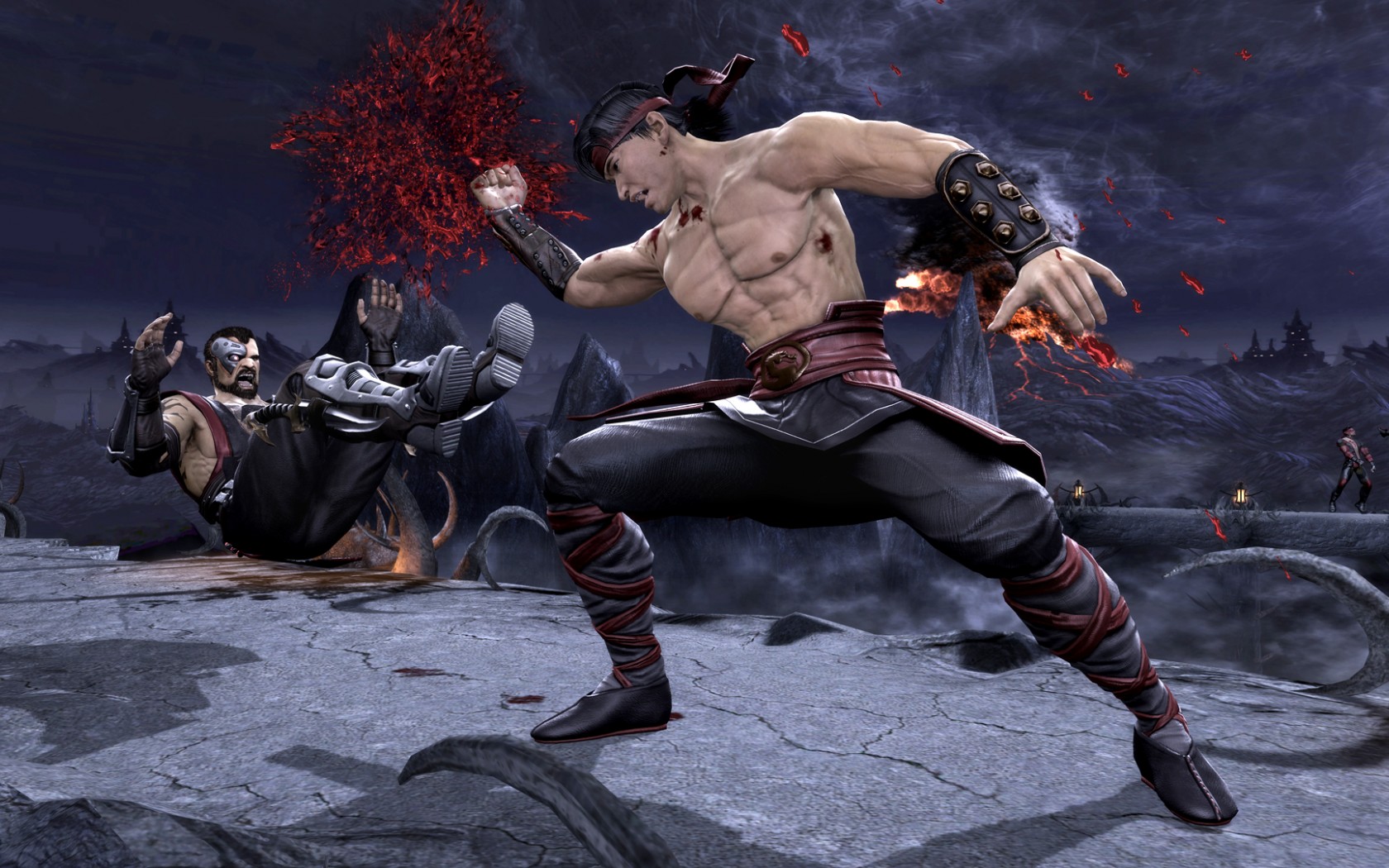 Mortal Kombat wallpaper Kano and Liu Kang