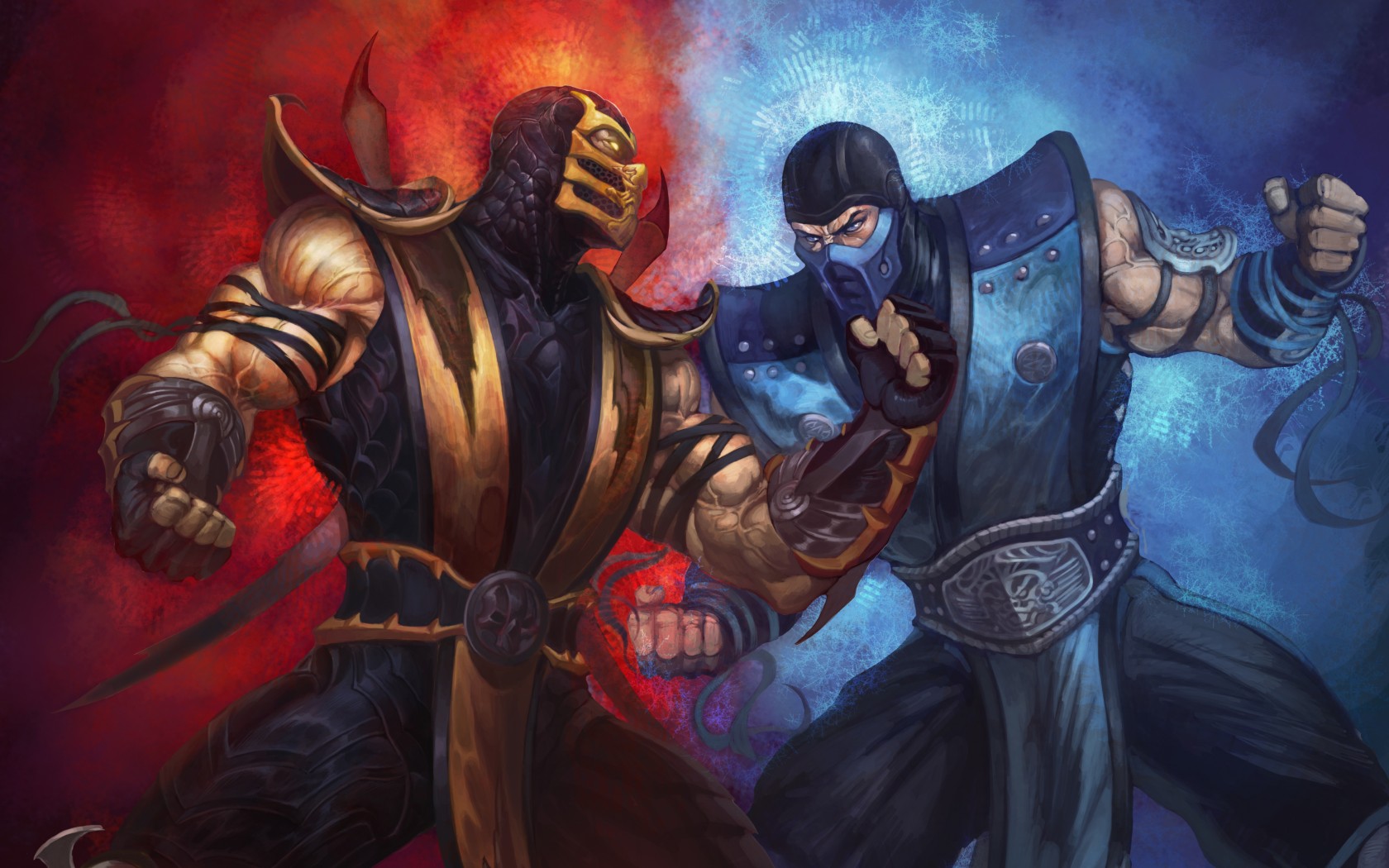 Mortal Kombat wallpaper Sub-Zero vs Scorpion