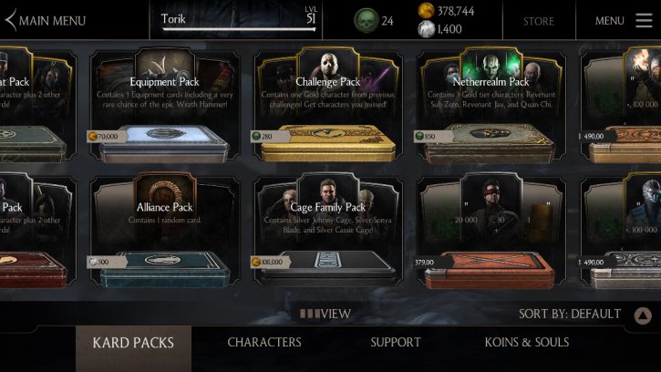 Cage Family Pack available Mortal Kombat X mobile