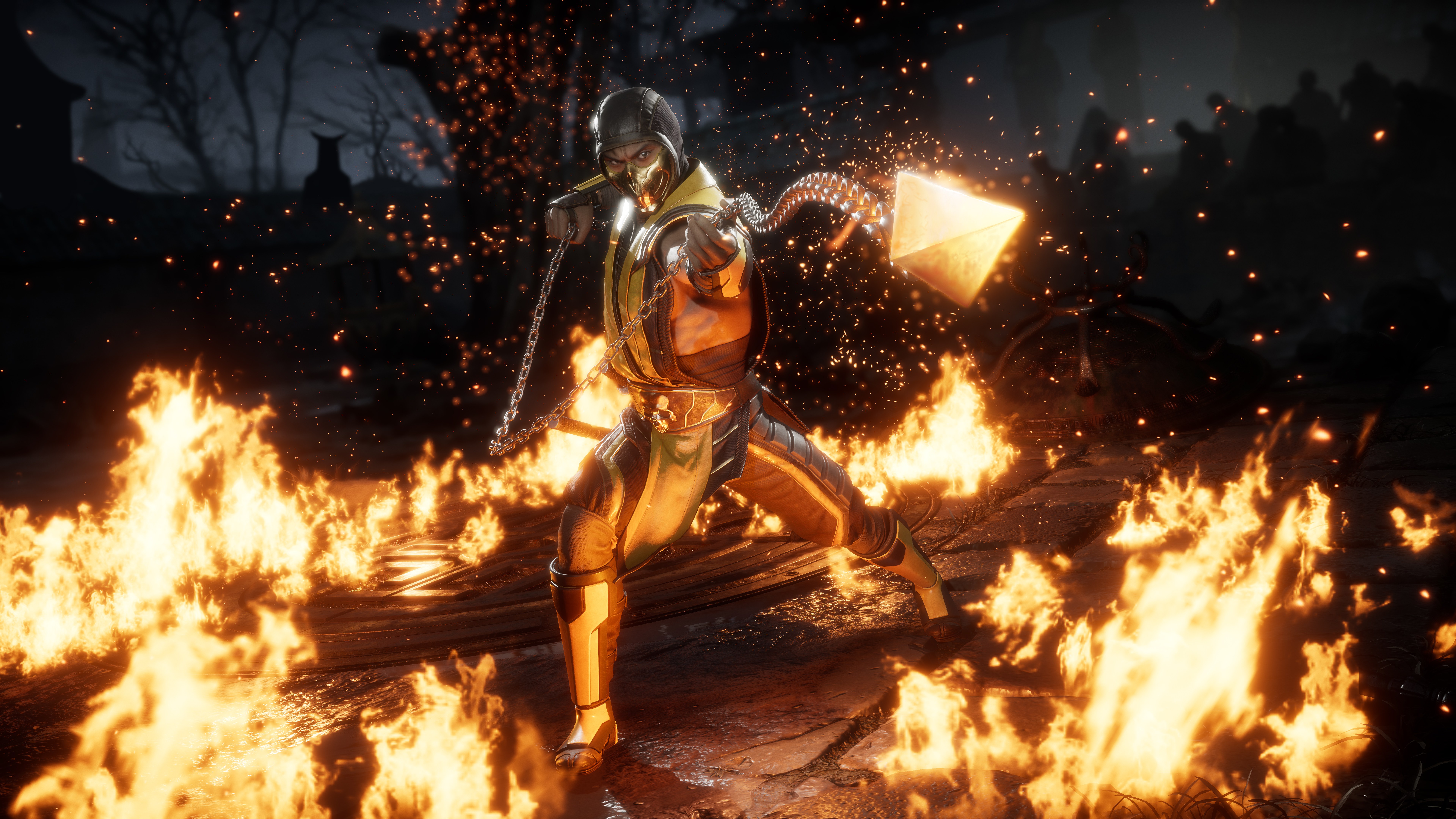 Mortal Kombat 11 wallpaper - Scorpion on fire