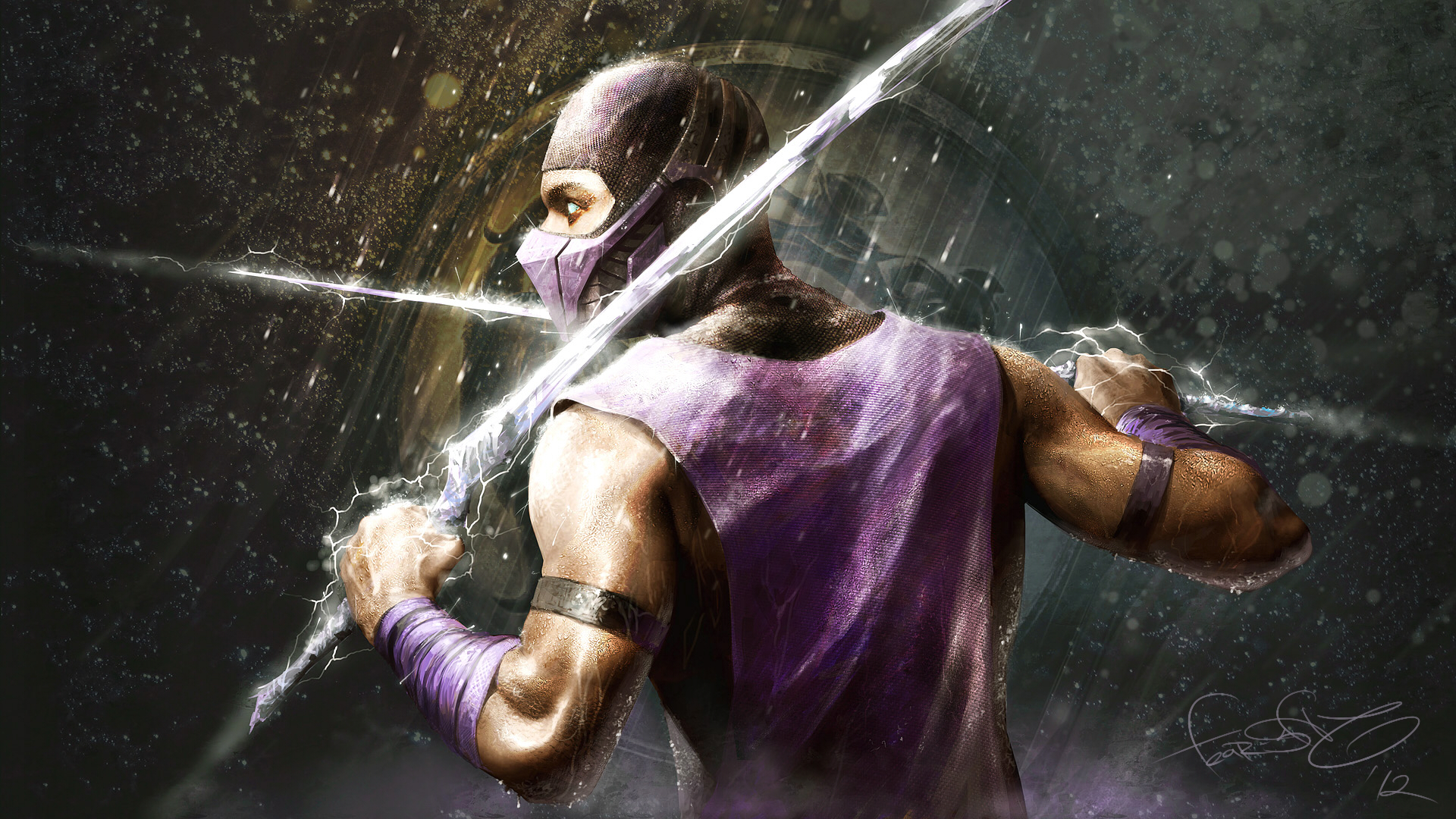 Mortal Kombat wallpaer Rain with swords