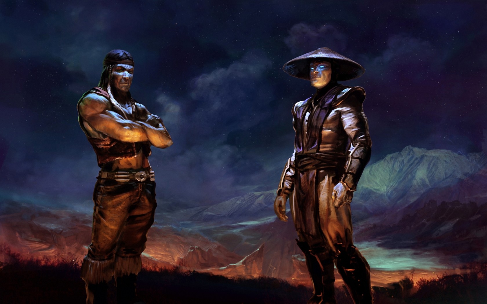 Mortal Kombat wallpaper Nightwolf and Raiden