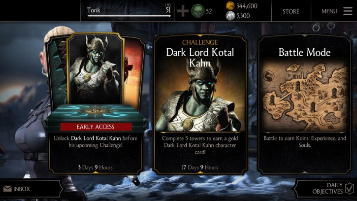 Dark Lord Kotal Kahn Challenge Mortal Kombat X Mobile