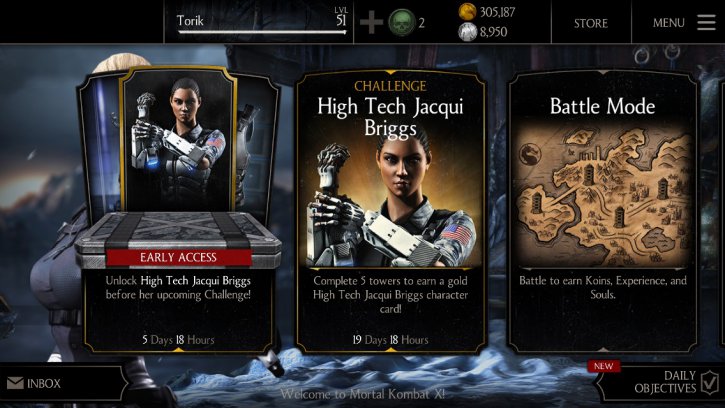 High Tech Jacqui Briggs Challenge Mortal Kombat X Mobile